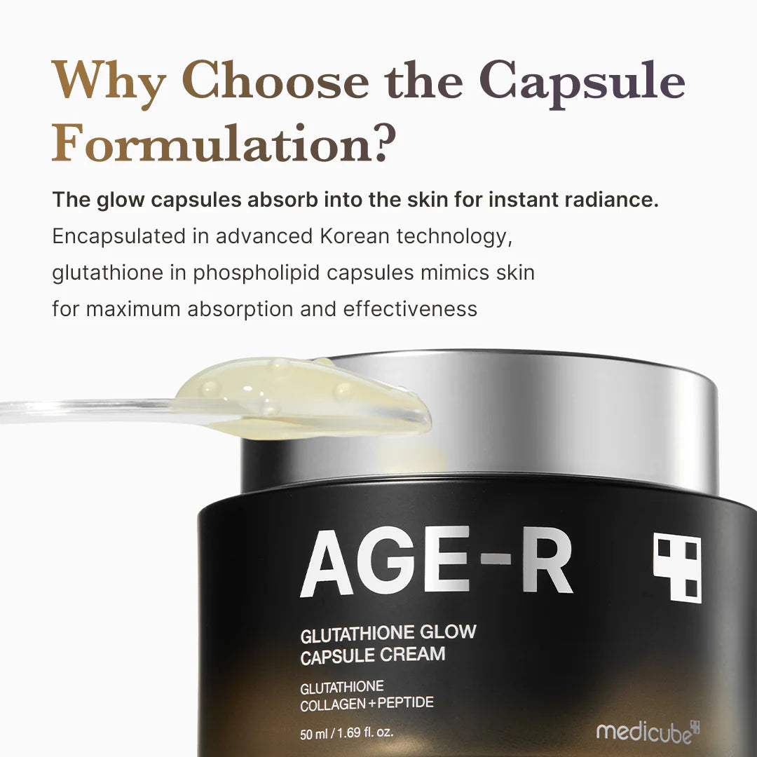 AGE-R Glutathione Glow Capsule Cream 3